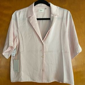 NWT Aritizia Wilfred satin button up SIZE M